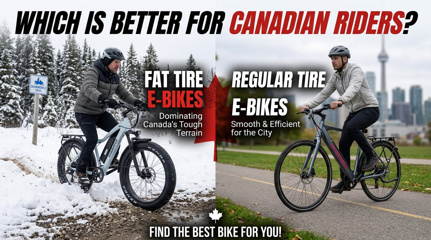 Ebikecan, Fat Tire vs. Regular Tire E-Bikes, electric bike, e-bike, ebike