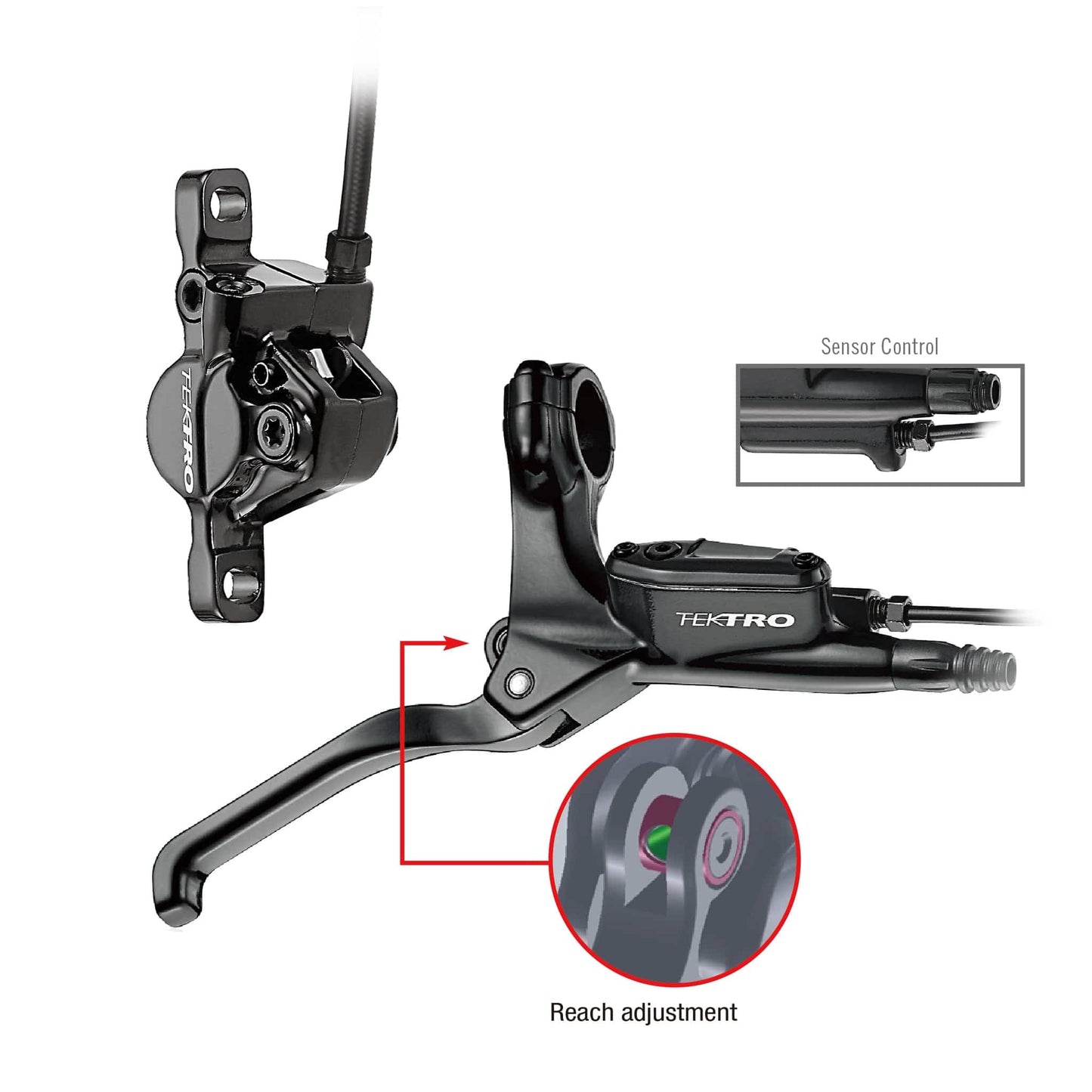 Tektro HD-E350 Hydraulic Brakes - with motor cutoff